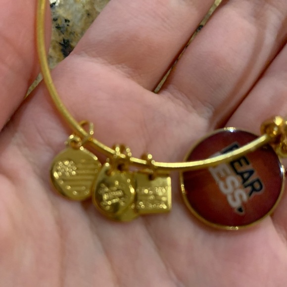 Alex and Ani Fearless Bangle in Gold - Picture 2 of 2